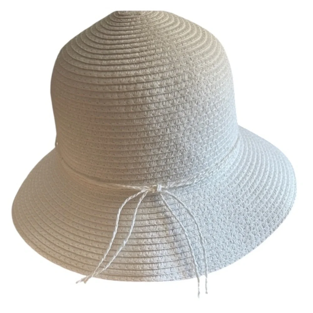 956. Style & Co. White Straw Sun Hat